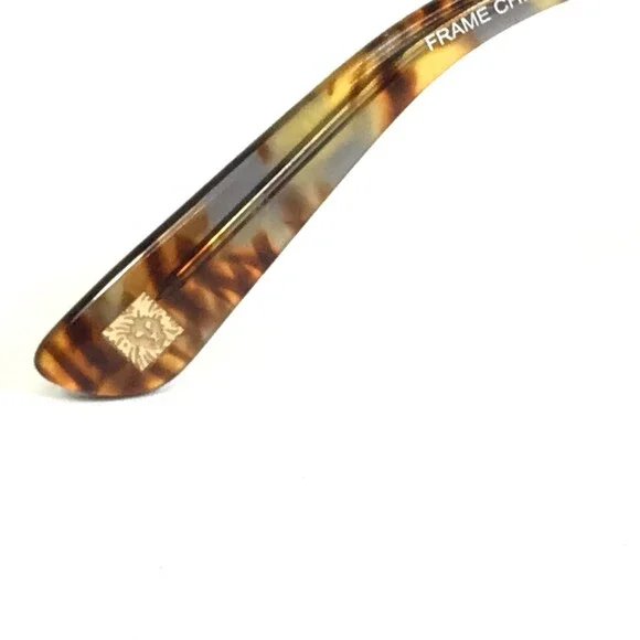 Anne Klein Sunglasses AK7067 036 GREY Tortoise Round Frames with Purple Lenses - Picture 11 of 12